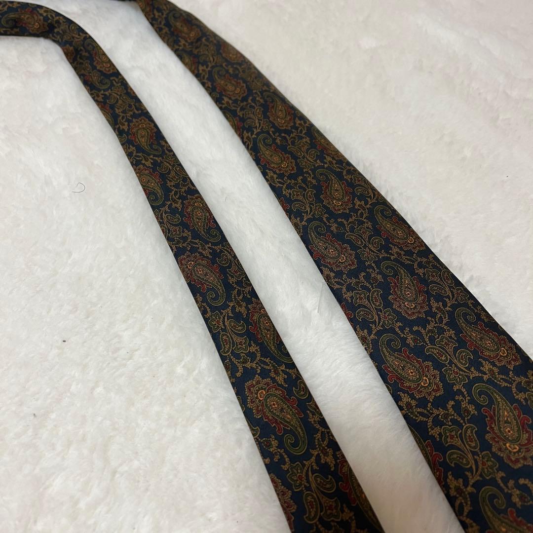 イタリア製Christian Dior Monsieur ペイズリー柄ネクタイ