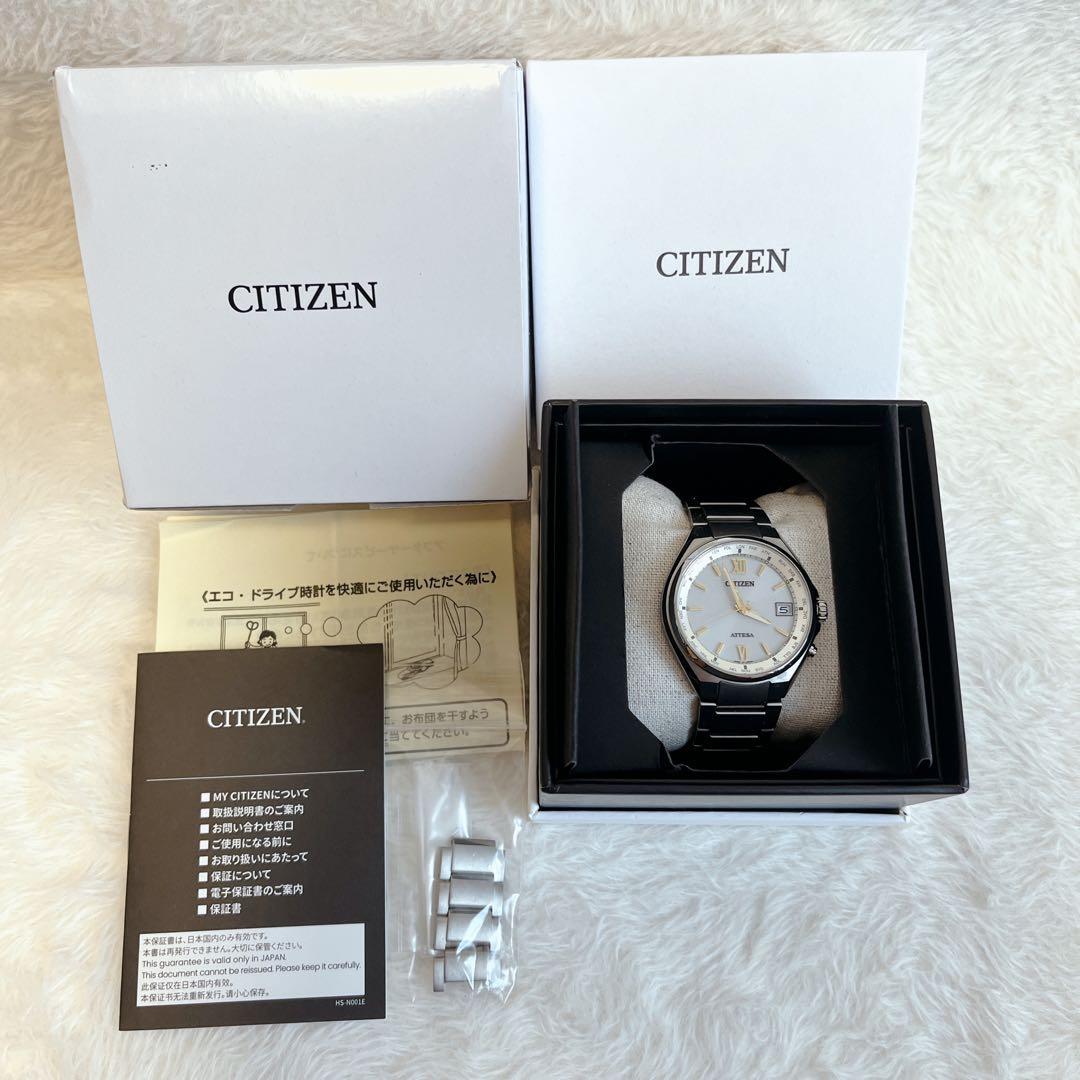 【美品】 シチズン アテッサ エコドライブ メンズ腕時計 CB1120-50C