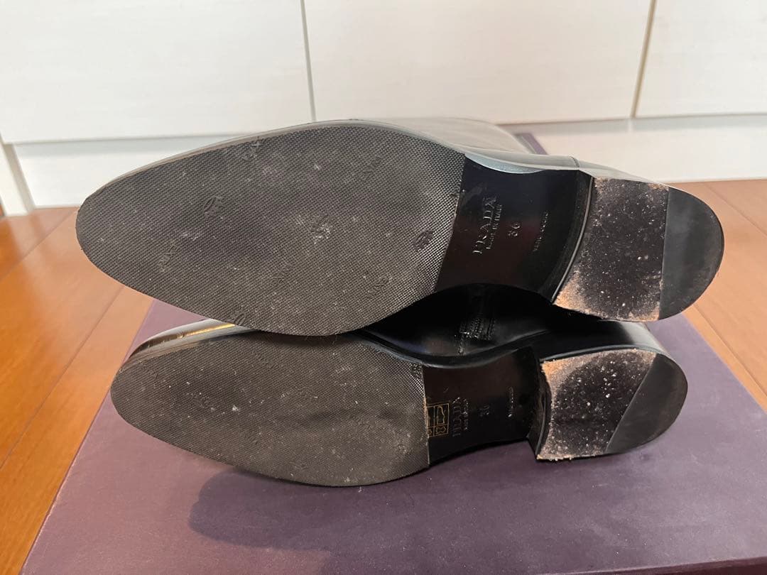 美品　プラダ　ブラックブーツ　ヴィンテージ