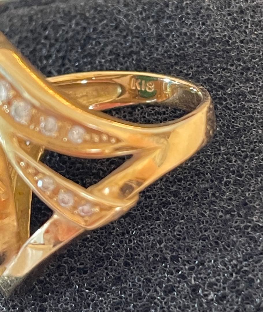 < 専用 > 梶光夫 MITSUO KAJI K18 エマーユ リング 指輪