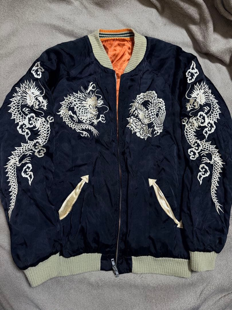 ２面用 CROPPED HEADS 龍 日本限定 スカジャン vintage