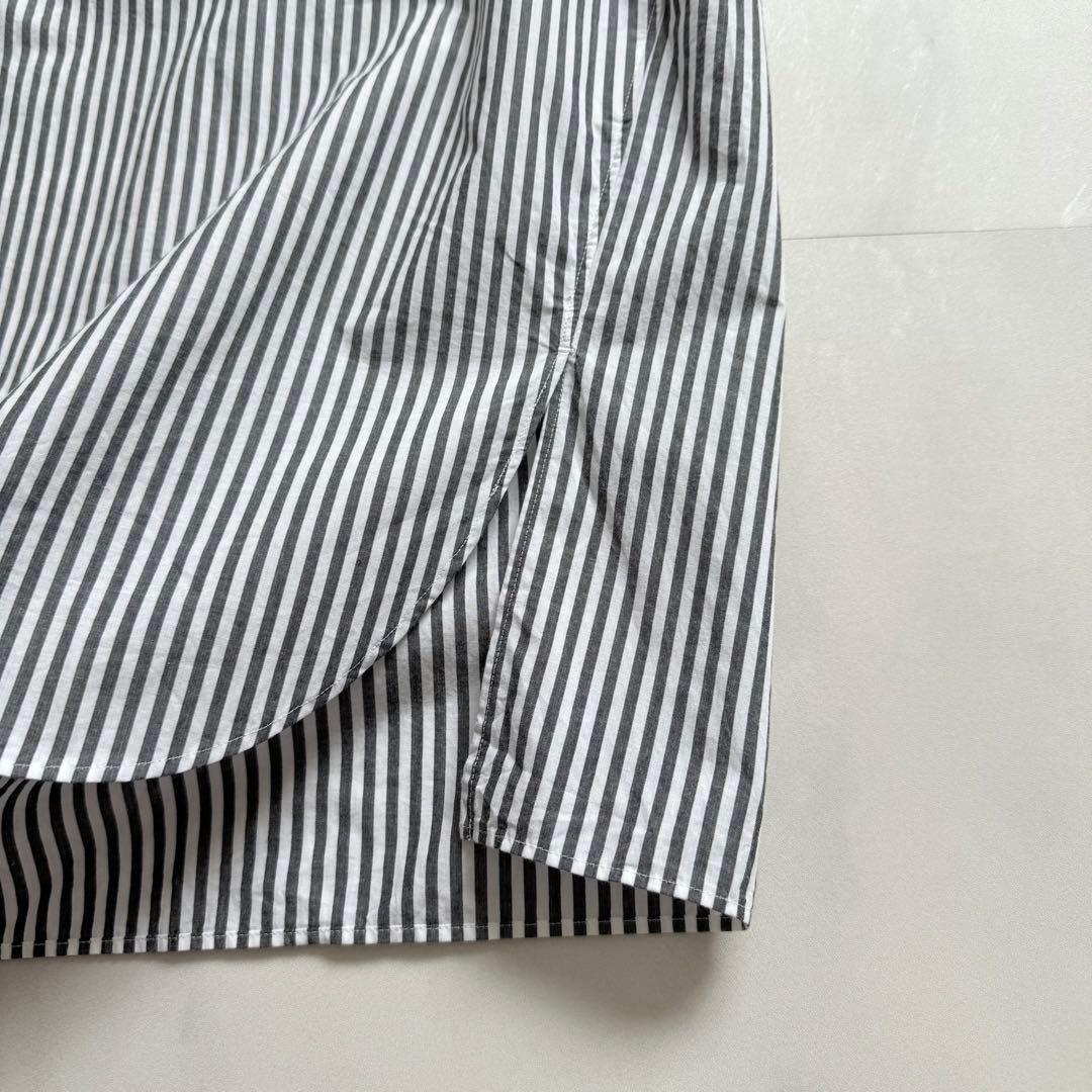 TICCA ティッカ　バンドカラー　ストライプ シャツ　オーバーサイズ　コットン