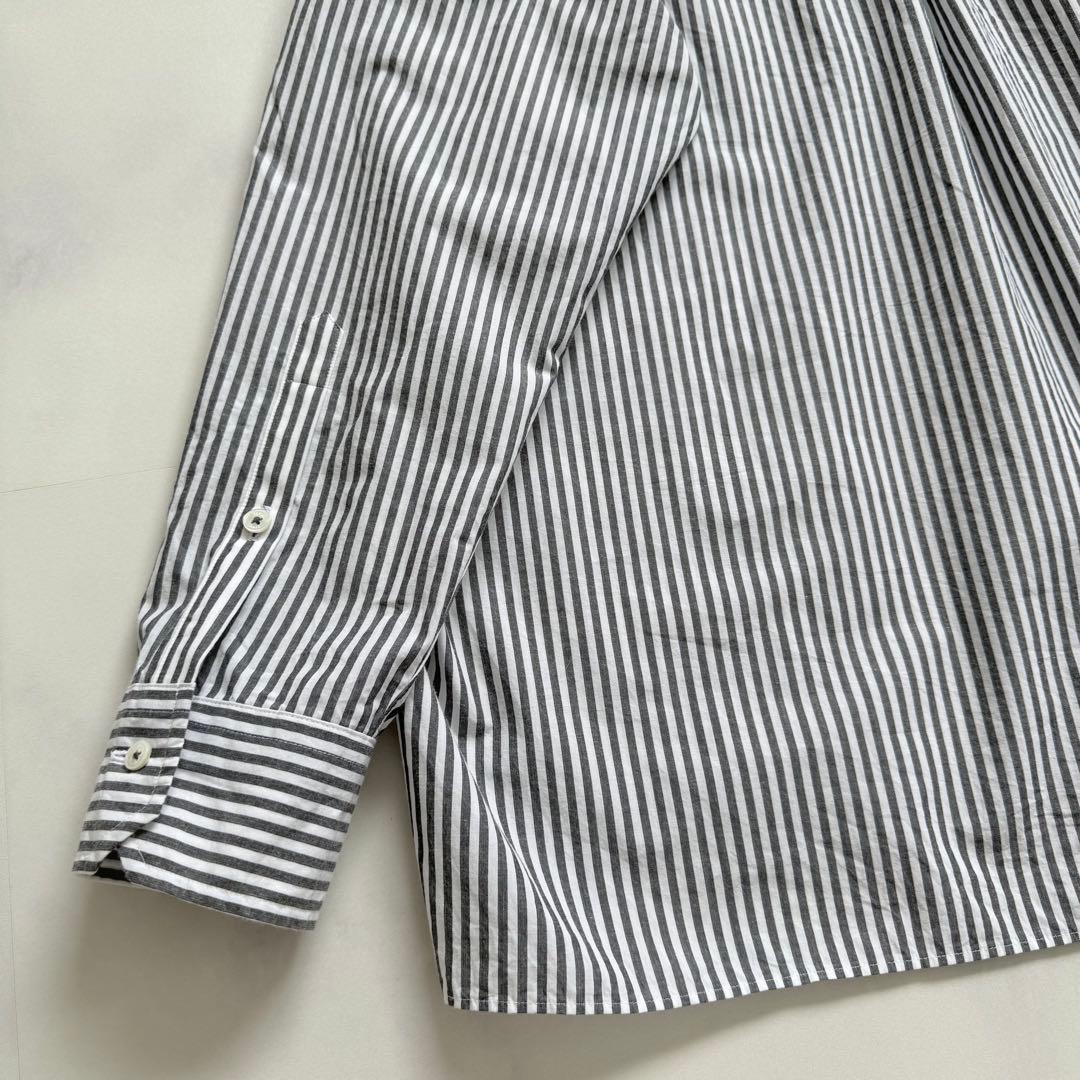 TICCA ティッカ　バンドカラー　ストライプ シャツ　オーバーサイズ　コットン