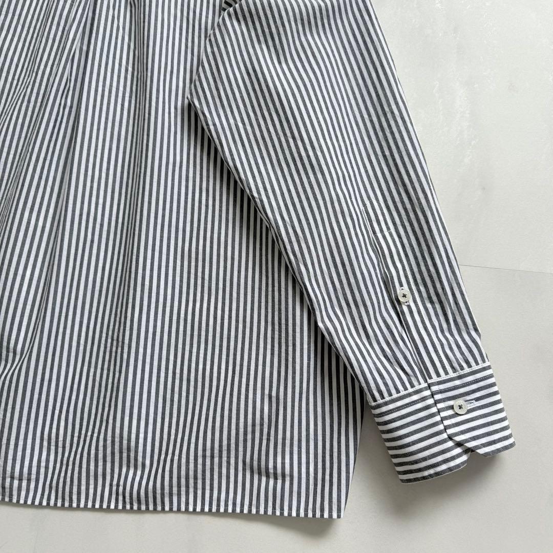 TICCA ティッカ　バンドカラー　ストライプ シャツ　オーバーサイズ　コットン