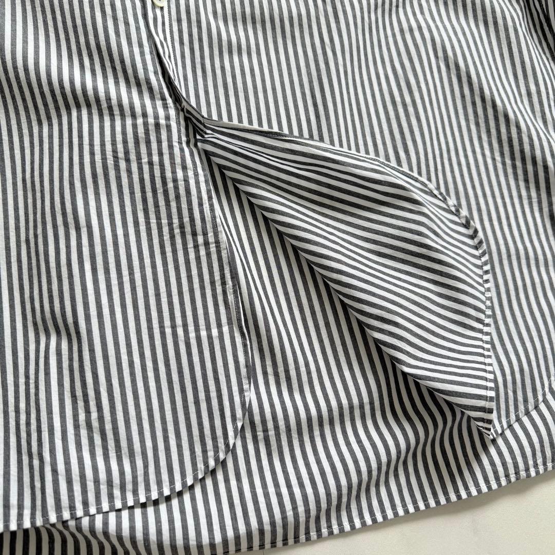 TICCA ティッカ　バンドカラー　ストライプ シャツ　オーバーサイズ　コットン