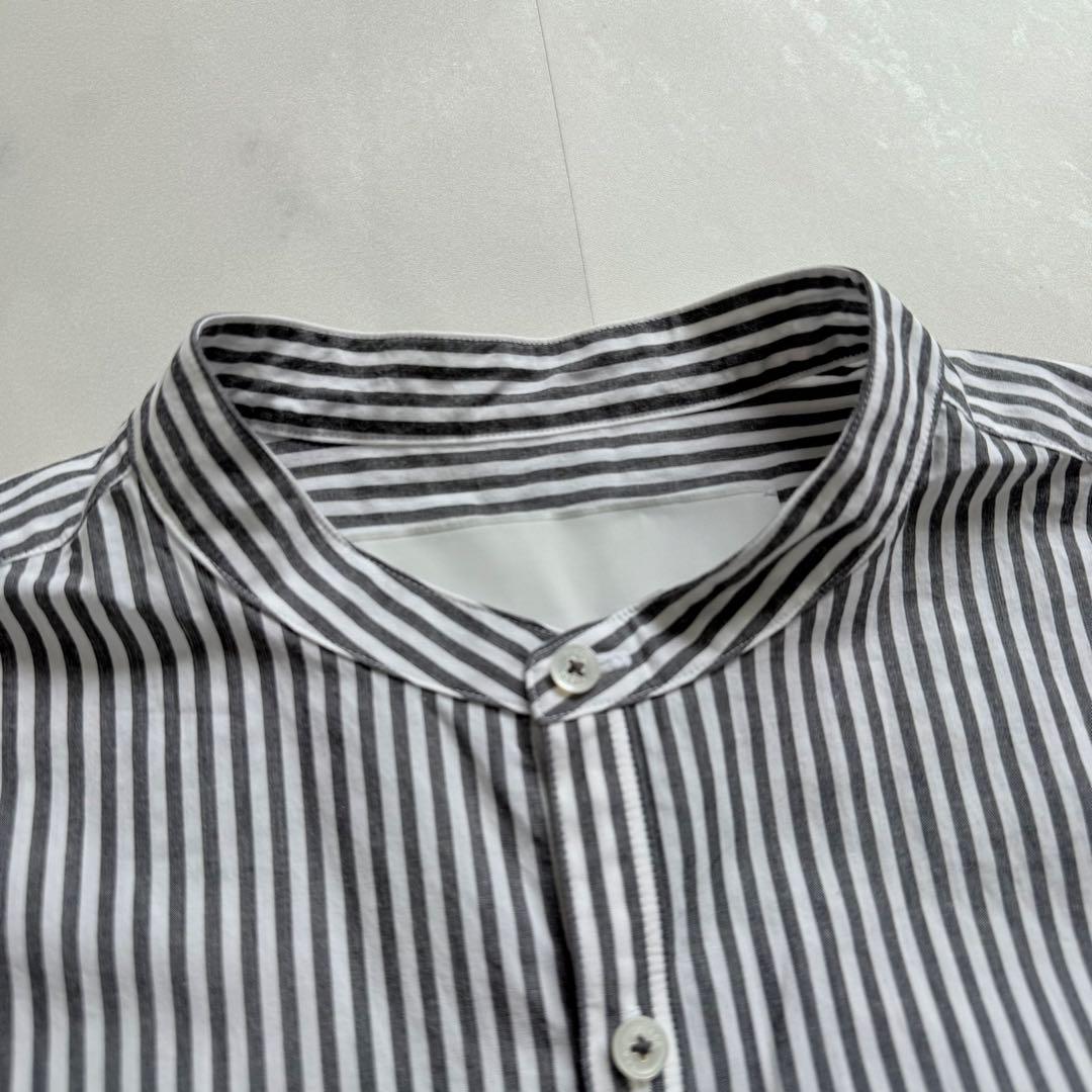 TICCA ティッカ　バンドカラー　ストライプ シャツ　オーバーサイズ　コットン