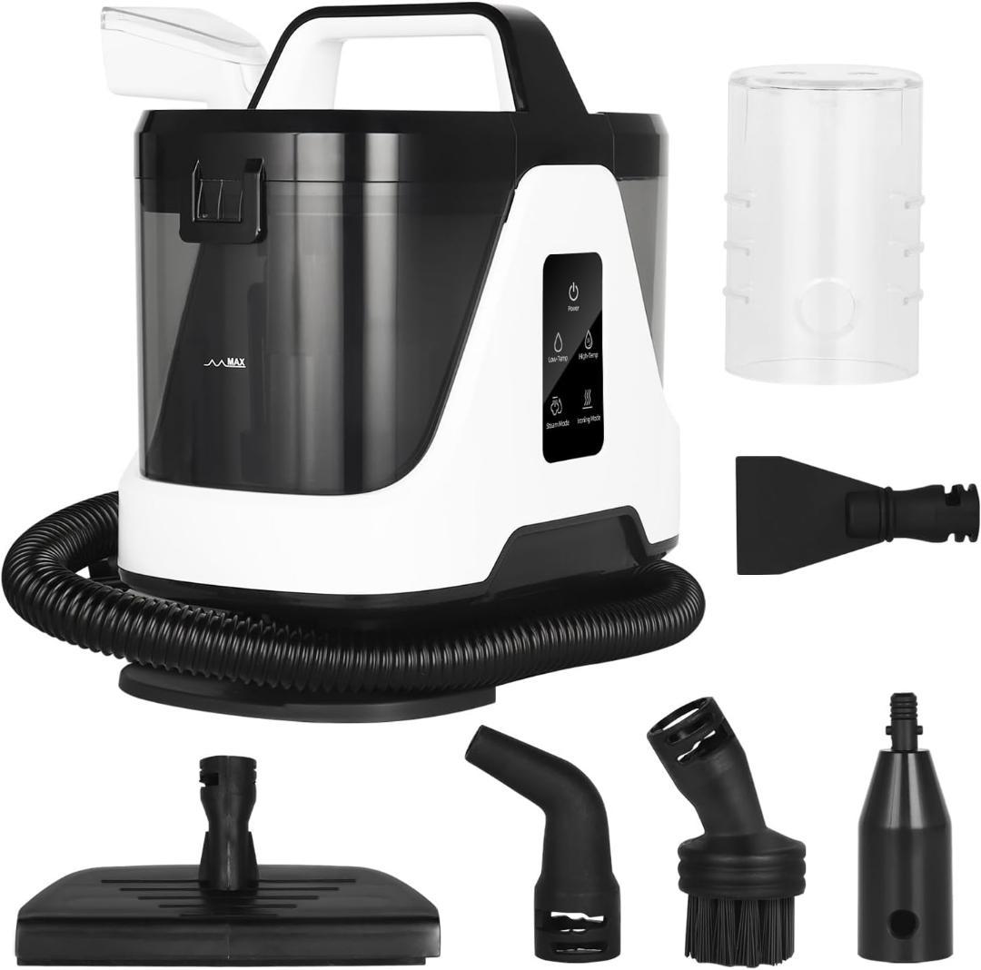 【100℃高温蒸気×19000Pa超強吸引力】 カーペットクリーナー スチーム式