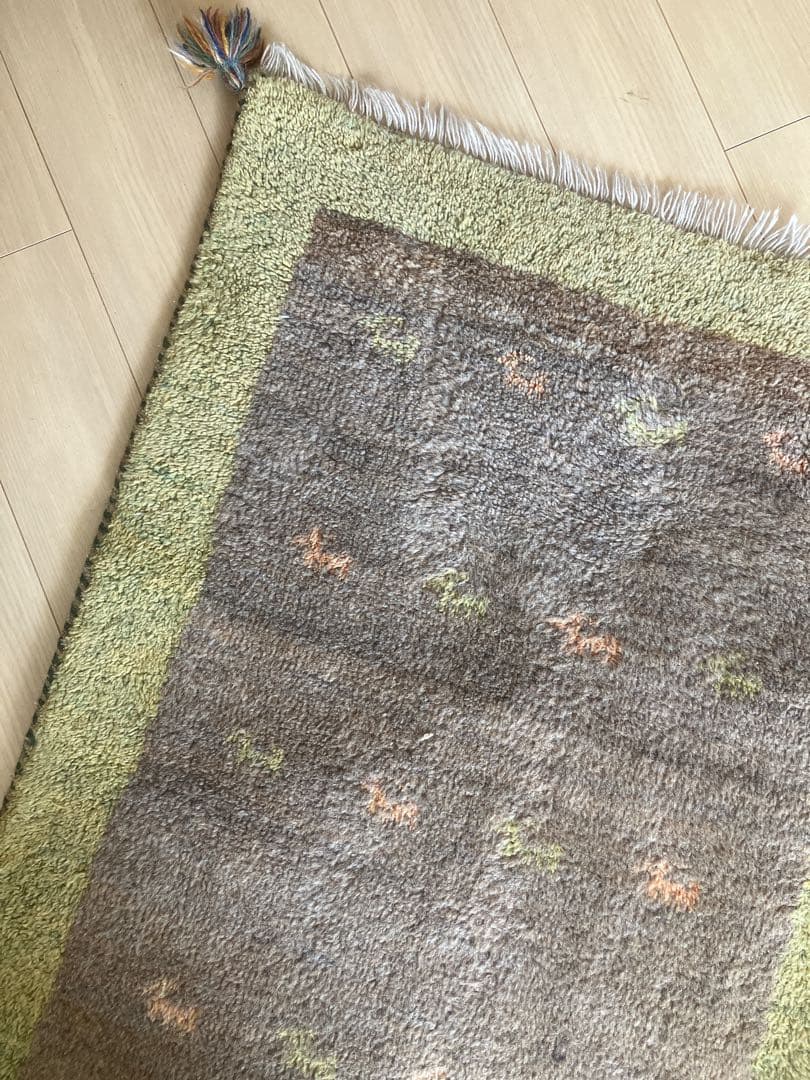 みこさんギャベ✳︎ペルシャ絨毯　イラン　ギャッベ　ラグ 121×76 cm