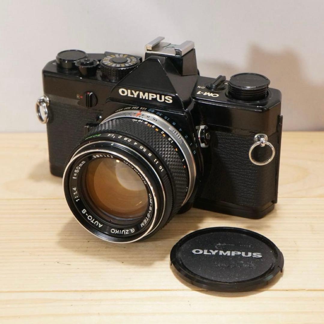 【動作確認済/説明書付】OLYMPUS OM-1 変圧アダプタ付き