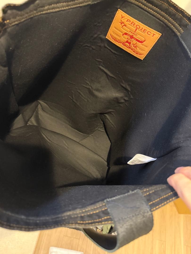 Y/PROJECT ブラックデニムトートバッグ
