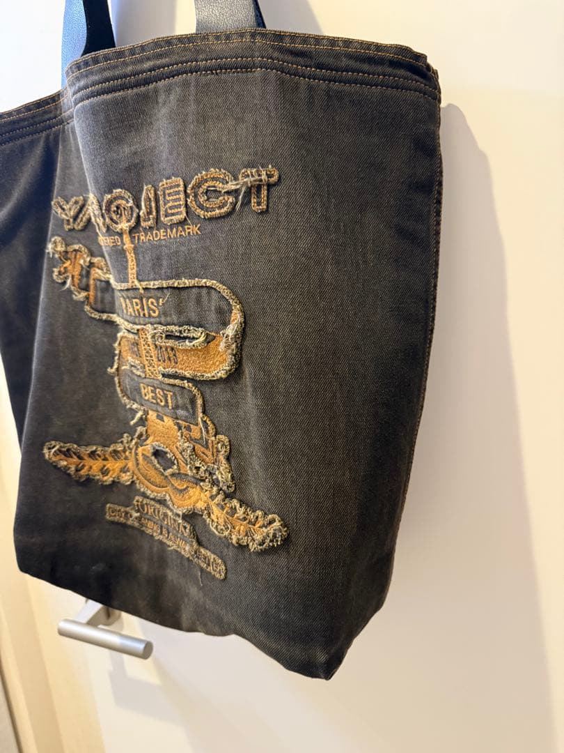 Y/PROJECT ブラックデニムトートバッグ