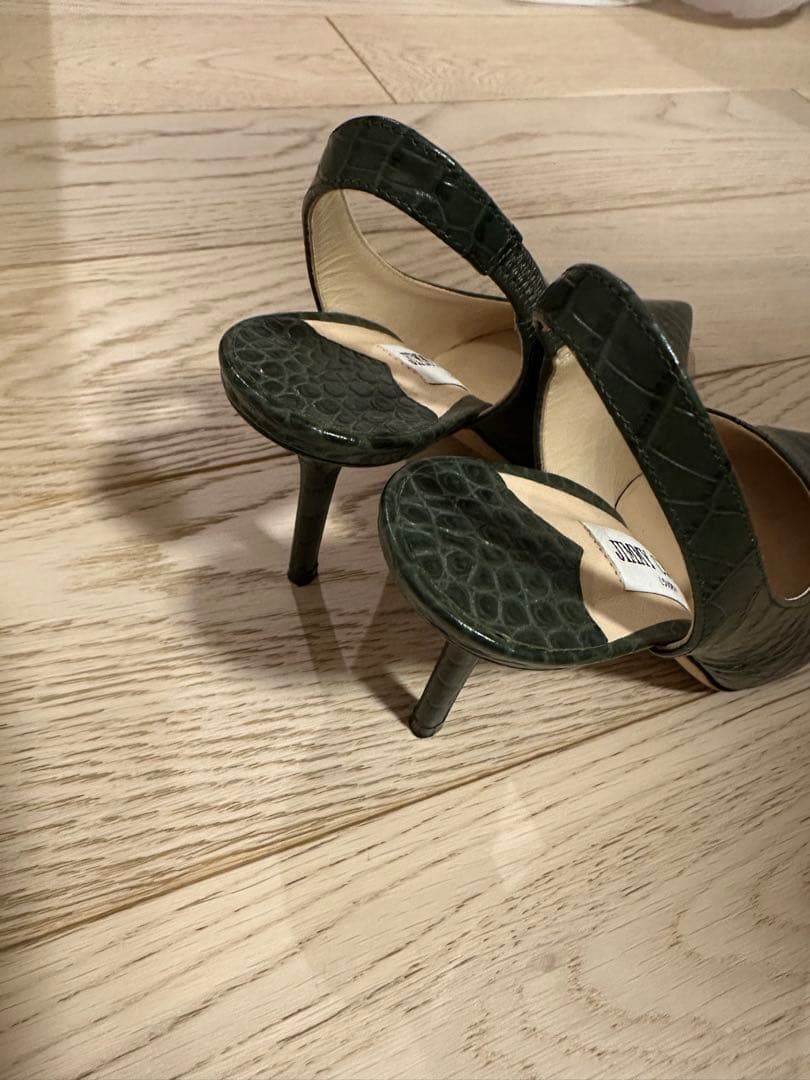 【新品近い】JIMMY CHOO ダークグリーン ハイヒール 36.5