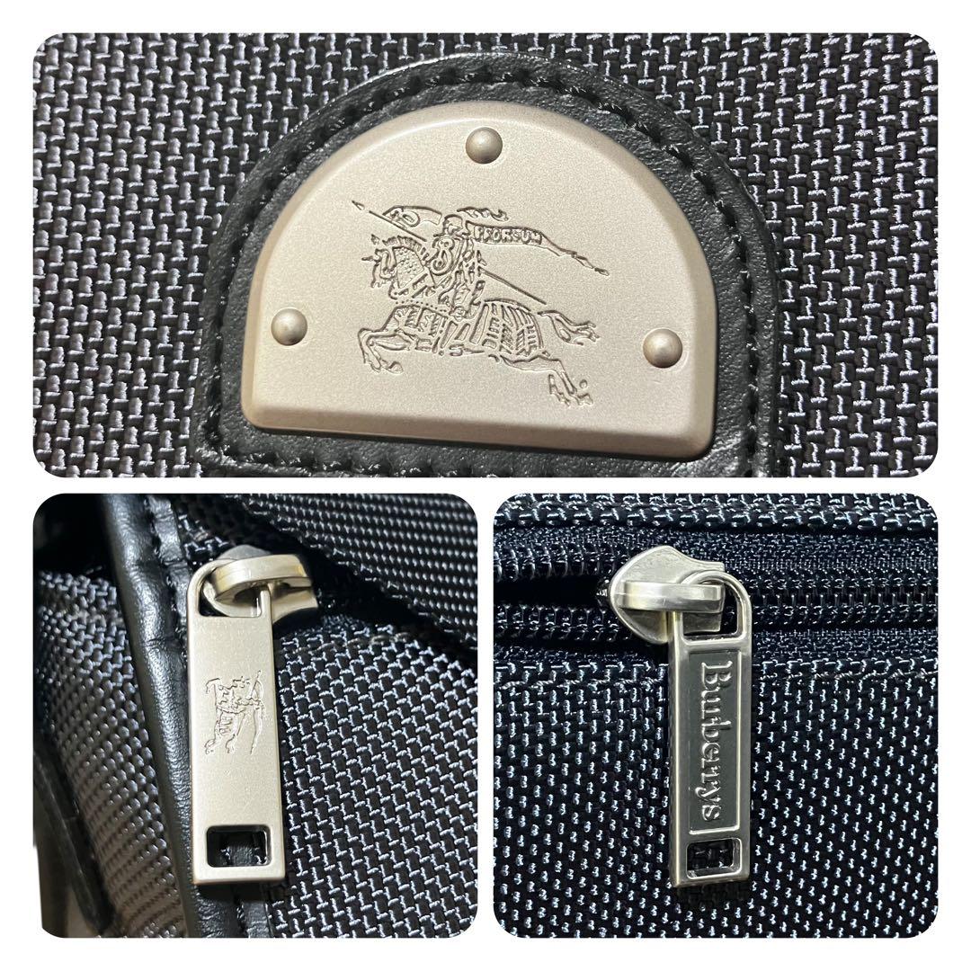 ✨美品✨バーバリーズ ヴィンテージ メッセンジャーバッグ 黒 グレー ナイロン