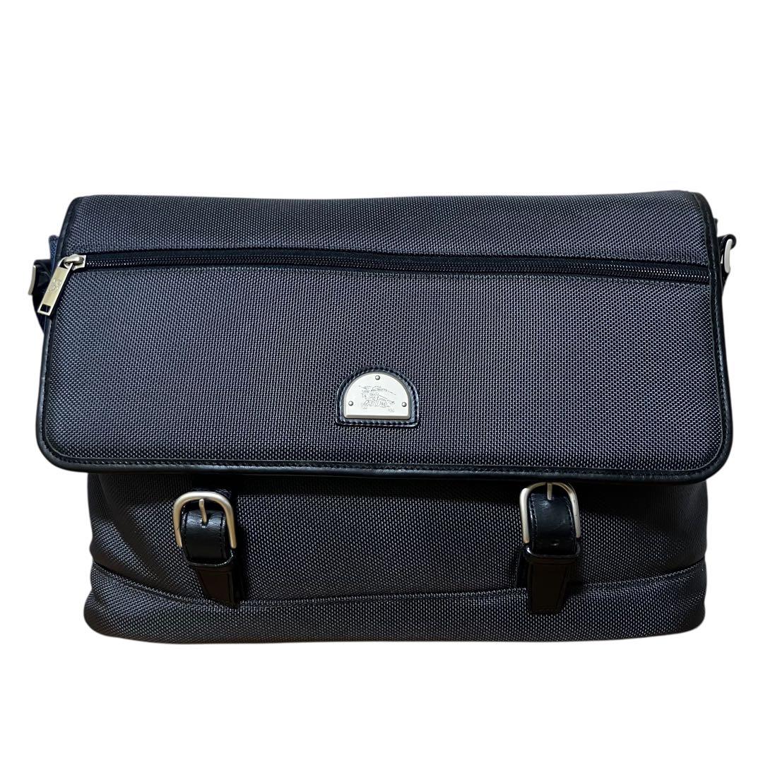 ✨美品✨バーバリーズ ヴィンテージ メッセンジャーバッグ 黒 グレー ナイロン