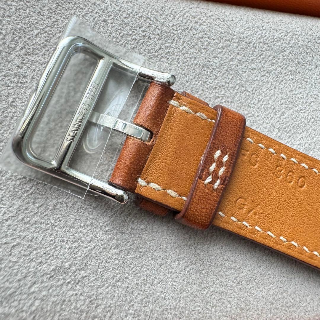2489 Apple Watch エルメス　ブラウン　ドゥブルトゥール　二重
