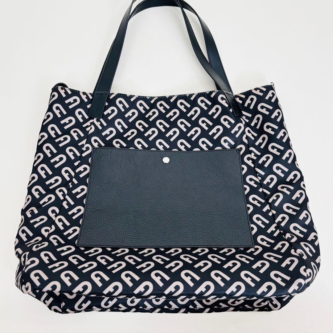 2721【美品】FURLA 本革 トートバッグ レザー A4収納 リバーシブル