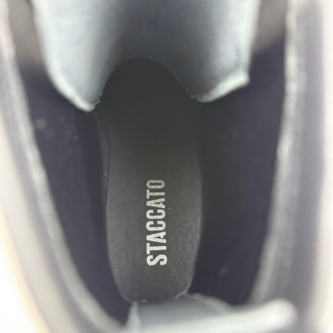 【新品同様】STACCATO 23cm フロントジップ　ブーツ　黒