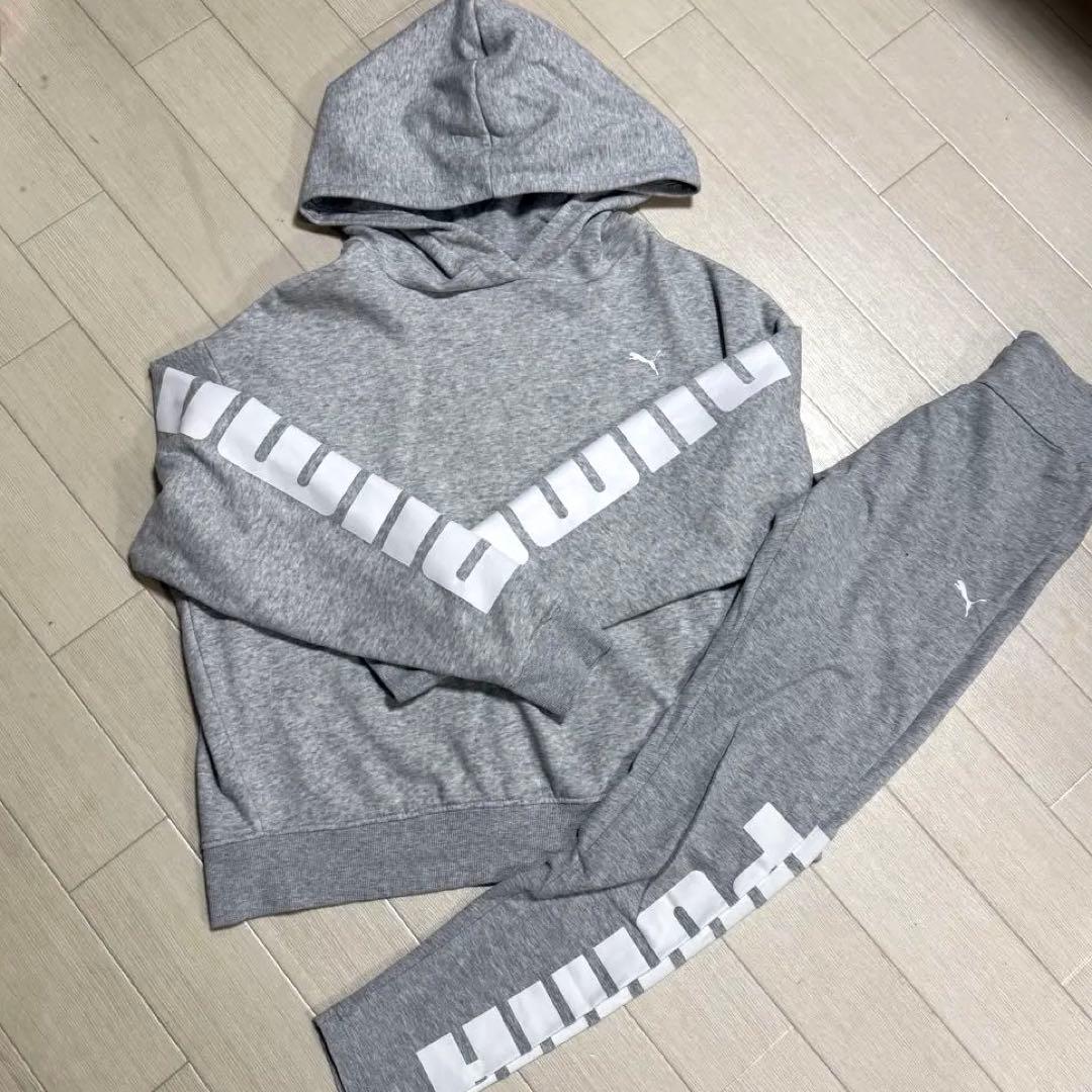 完売品　PUMA グレー ジャージ上下セット　パーカー　レギンス