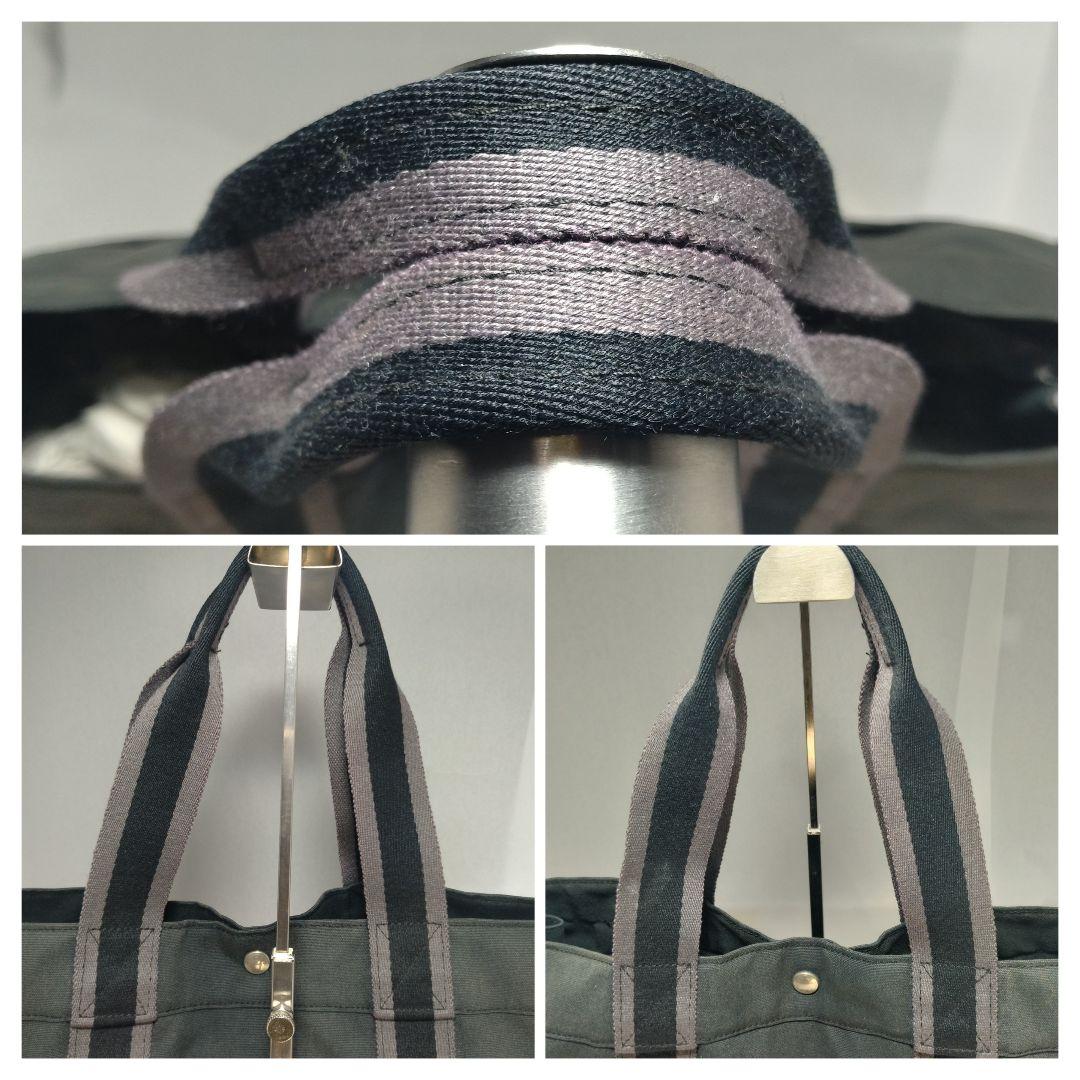 エルメス HERMES フールトゥ GM キャンバス トートバッグ ブラック 黒