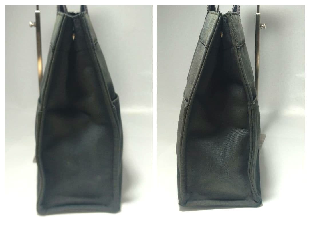 エルメス HERMES フールトゥ GM キャンバス トートバッグ ブラック 黒