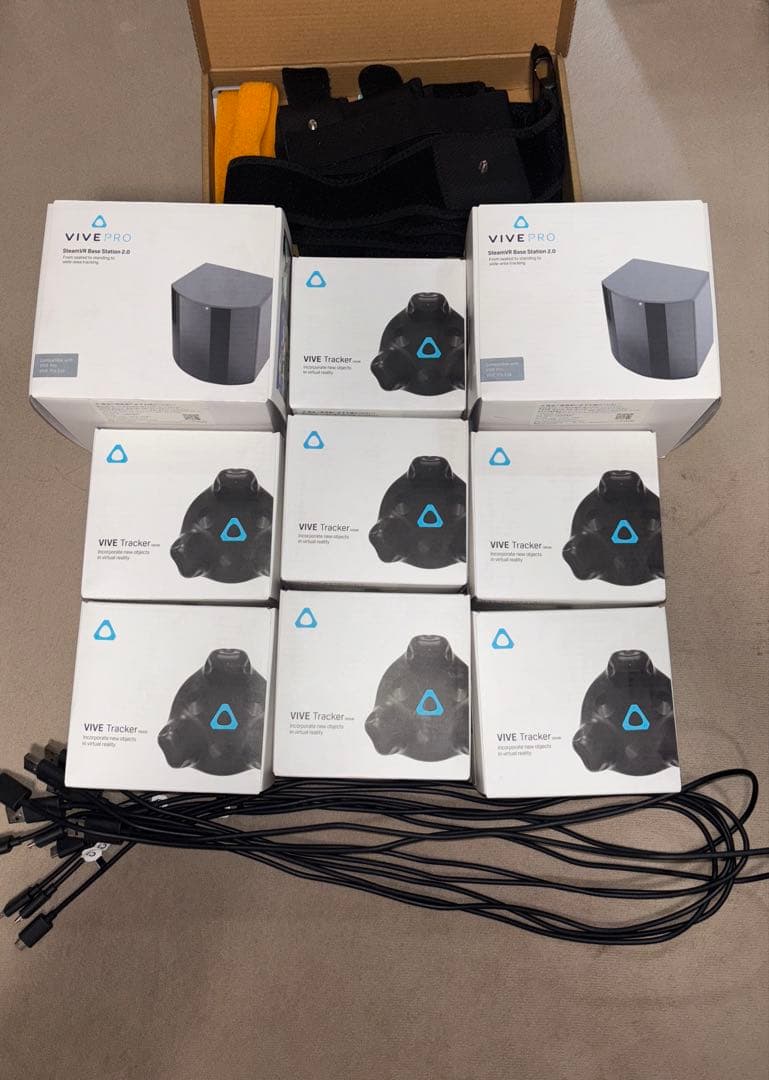 7個セット　Viveトラッカー2.0＆ベースステーション2.0&取り付けベルト