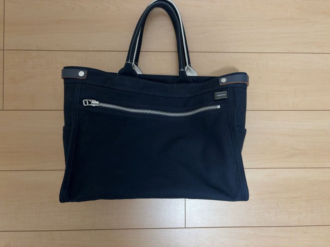 Porter ネイビーキャンバストートバッグ(M)