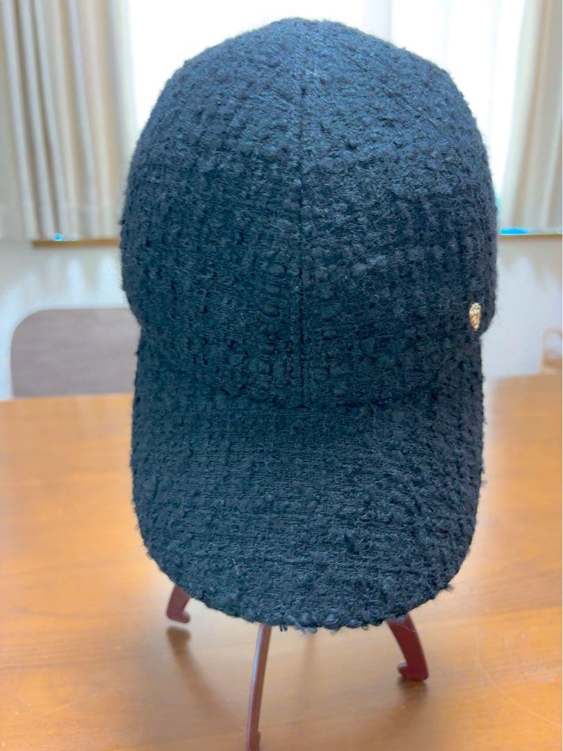 HELEN KAMINSKI 黒キャップ　ツイード