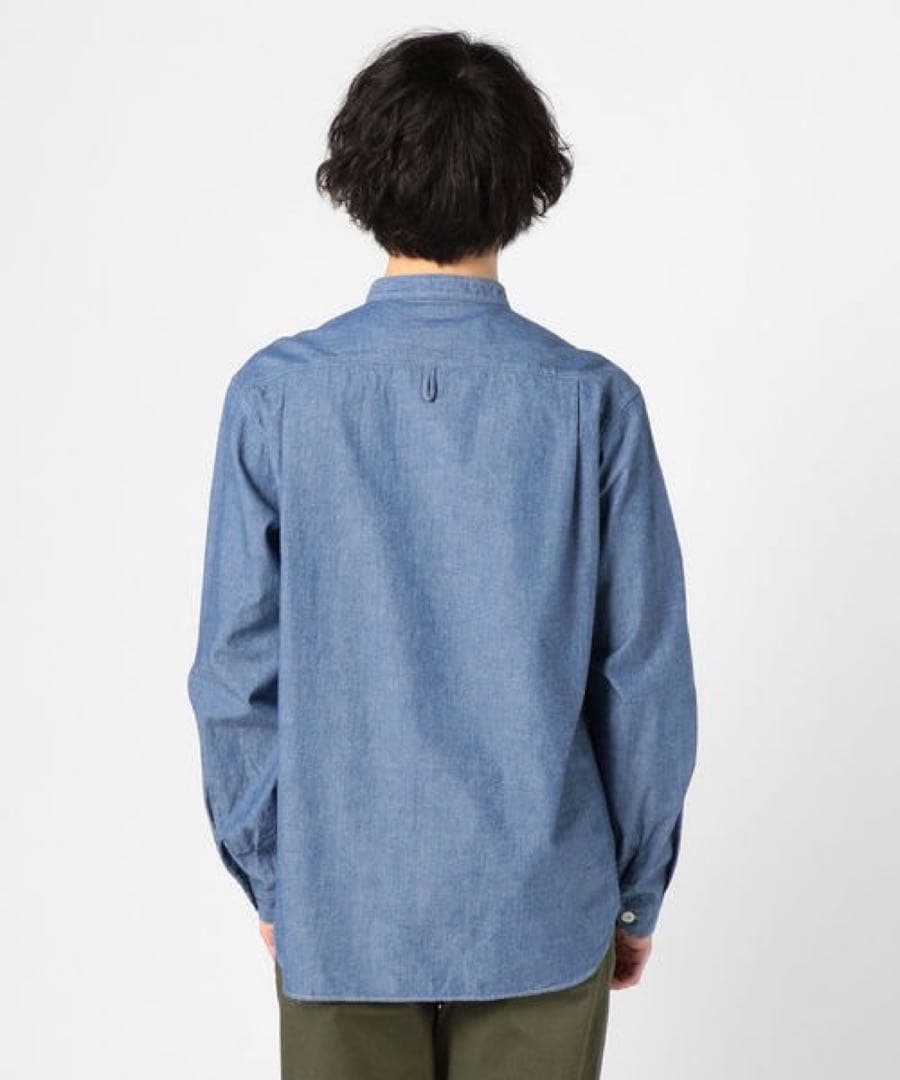 美品 ダントン デニムシャツ バンドカラー オックスシャツ 日本製 40