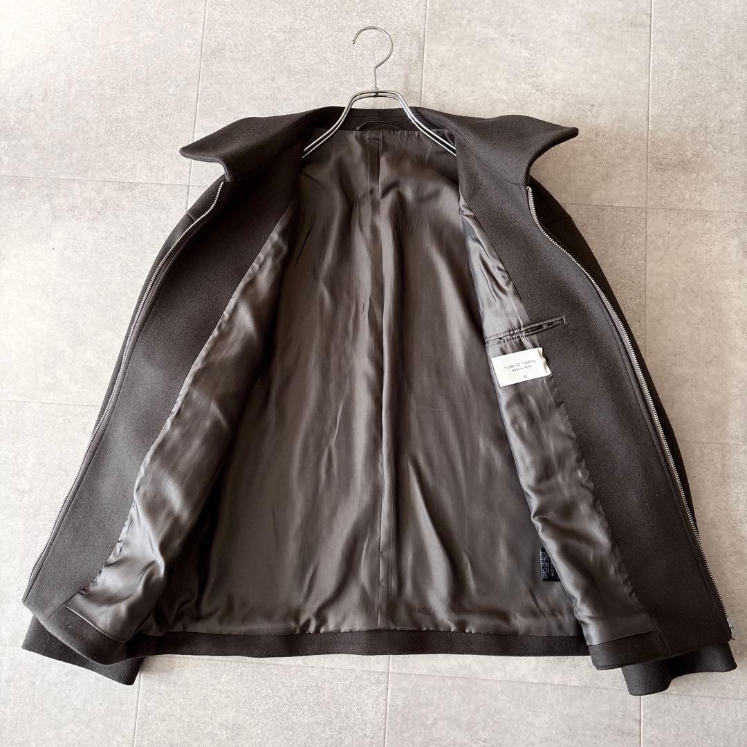 未使用級✨️パブリックトウキョウ Super 140’s ウールブルゾン 3 茶