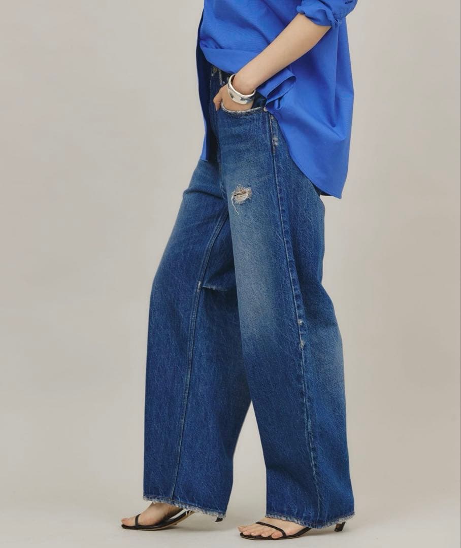 Curensology ＜&RC＞ダメージカーヴィーデニムパンツ 34