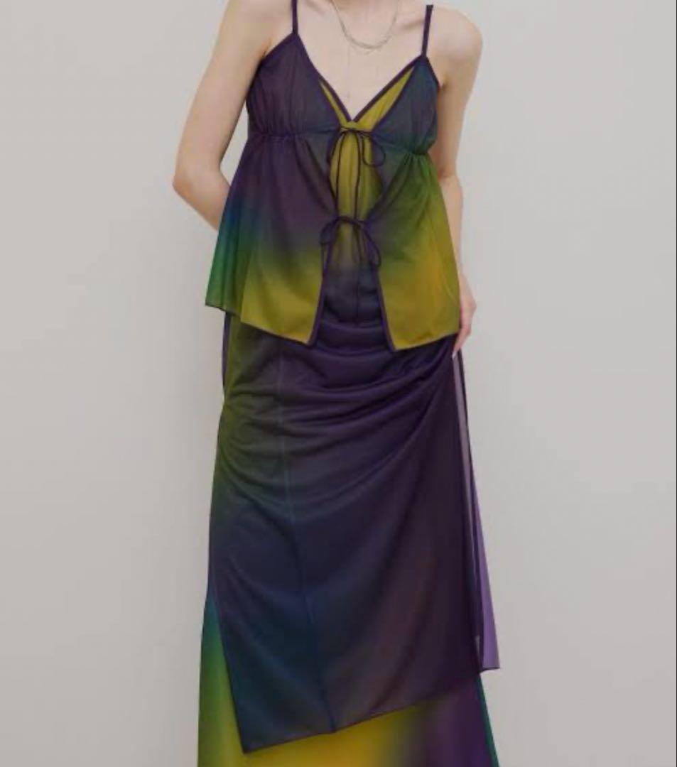 トップス Ameri MEDI GRADIENT SHEER SET TOP M