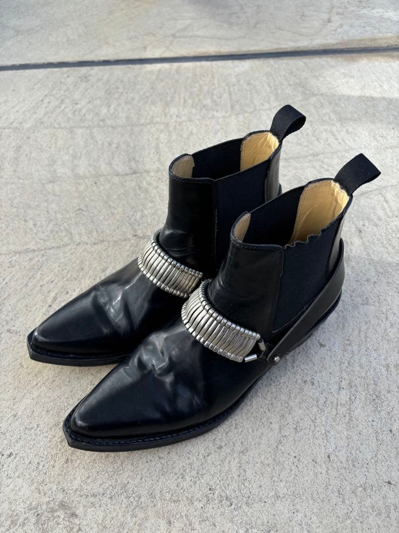 TOGA PULLA メタルベルトブーツ サイドゴアブーツ 38 ブラック