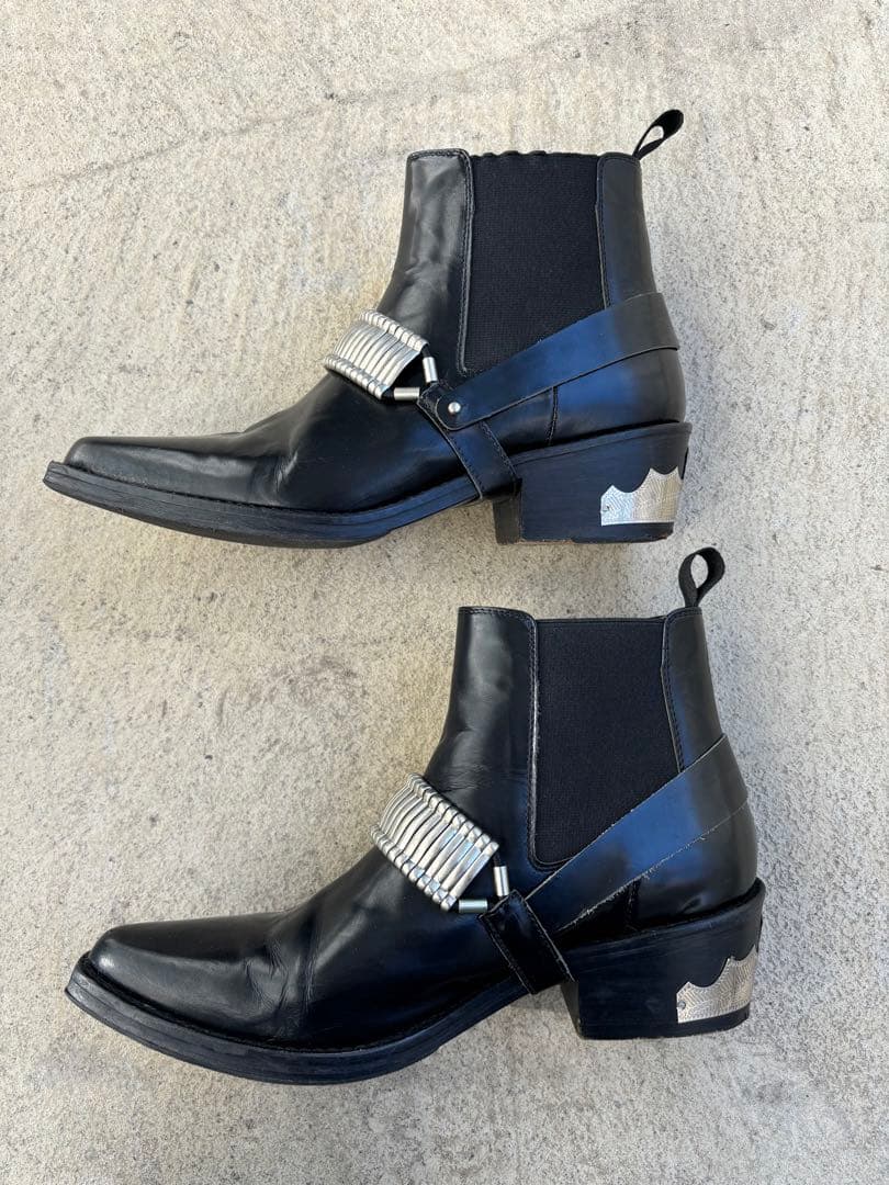 TOGA PULLA メタルベルトブーツ サイドゴアブーツ 38 ブラック