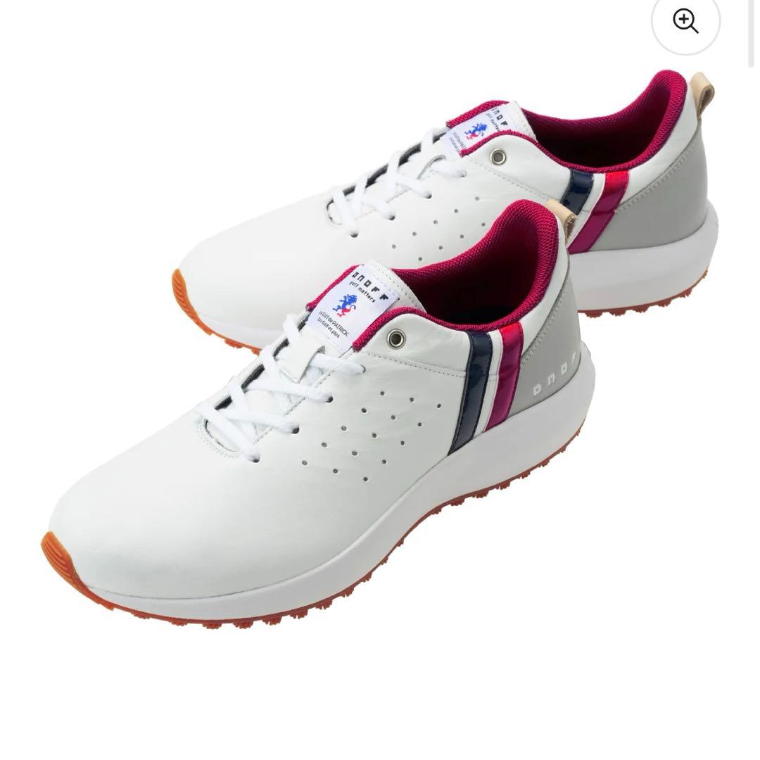 新品 ONOFF×PATRICK ゴルフシューズ ホワイト/レッド
