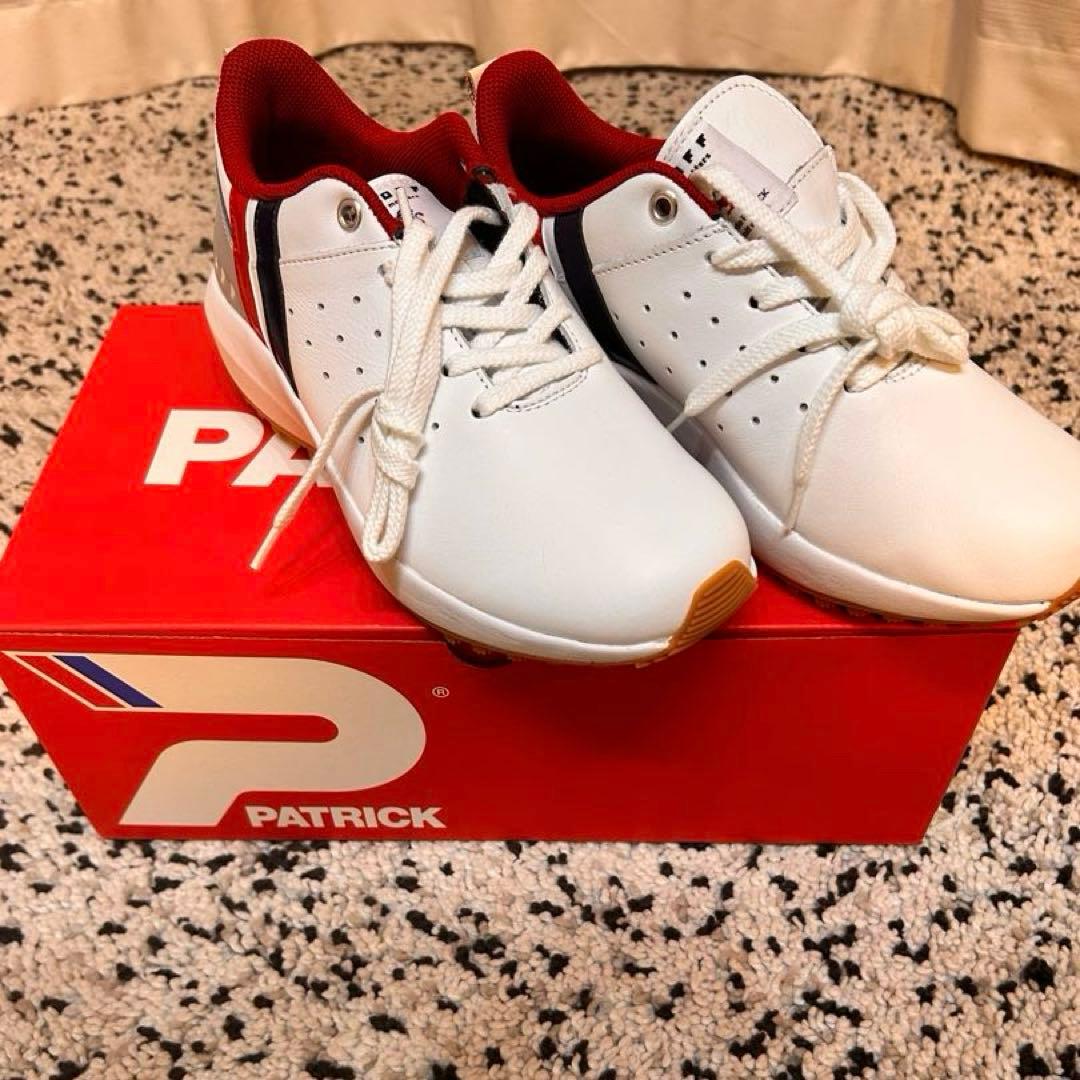 新品 ONOFF×PATRICK ゴルフシューズ ホワイト/レッド