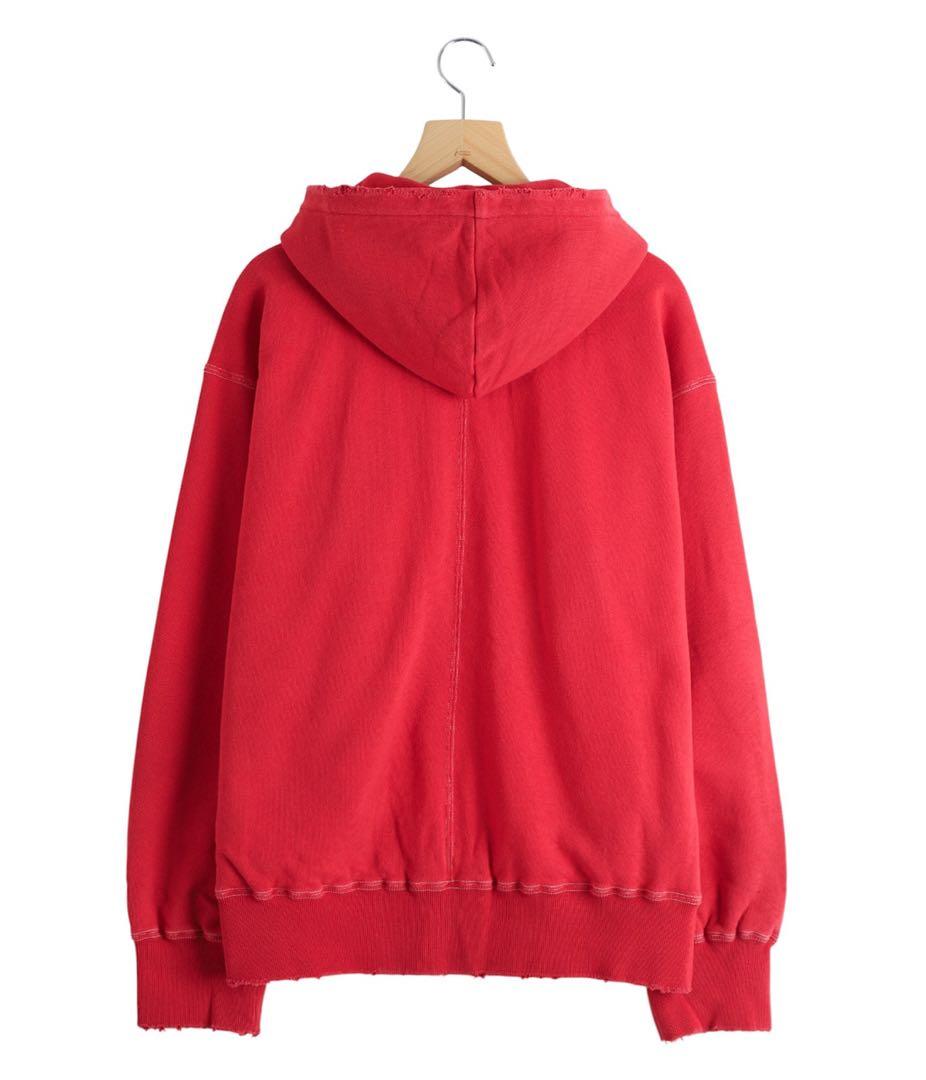 即完売25aw ANCELLM ZIP UP HOODIE RED サイズ3