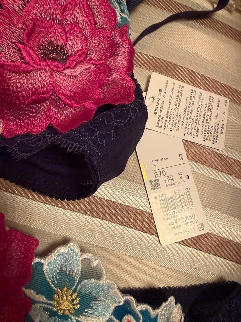 サルート3点セット定価20900円ブラジャーE70、Tショーツ、ノーマルMサイズ