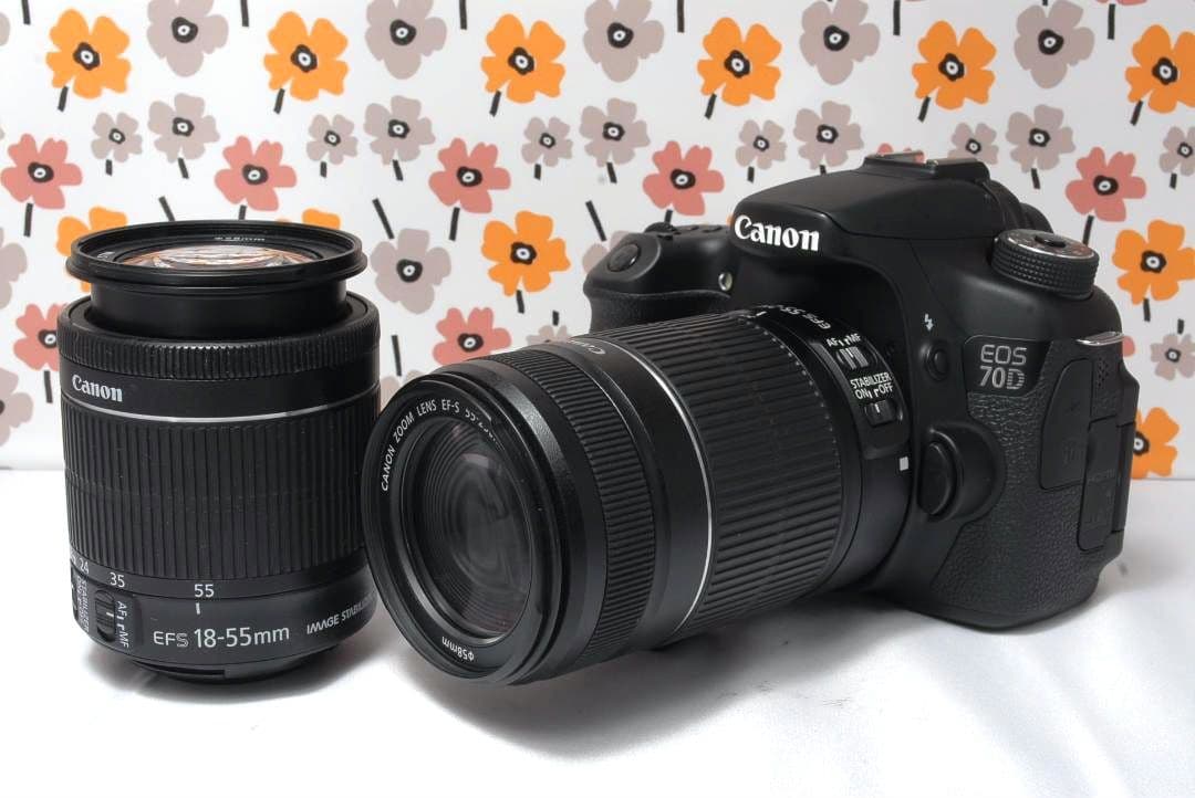 ❤Canon EOS 70D❤ダブルレンズ❤Wi-Fi接続❤ショット数3730回