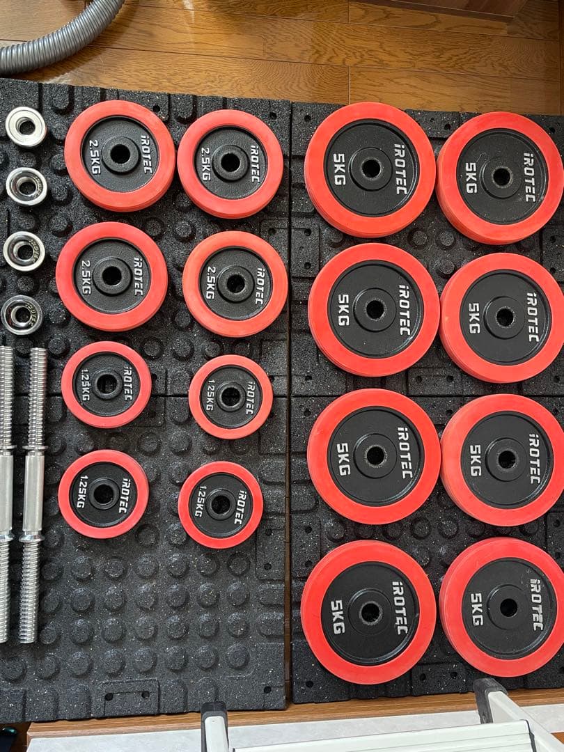 引き取り専用！　IROTEC ラバーダンベル　55kg 可変式 ダンベル