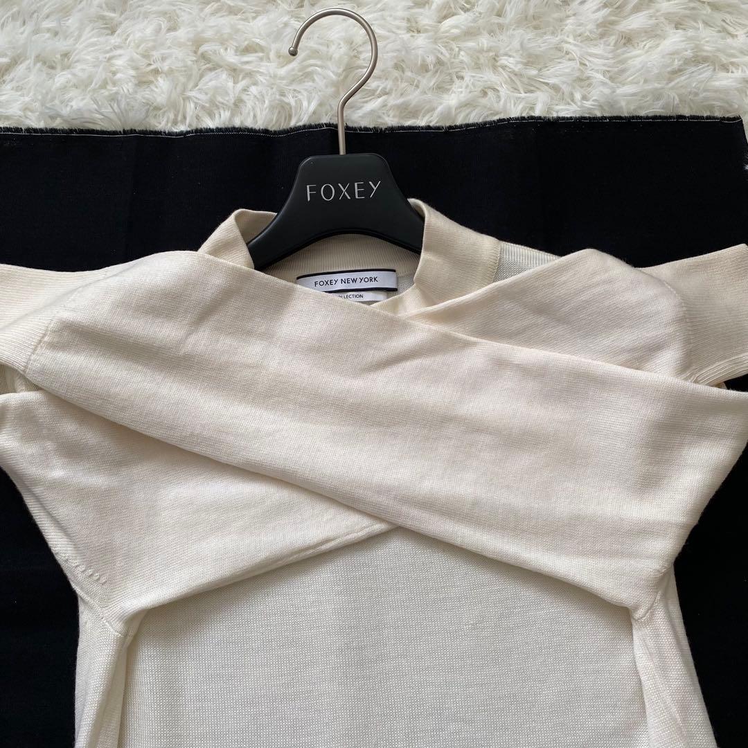 近年✨フォクシーニューヨーク　エバーグリーン　ニットワンピース　ウール100%