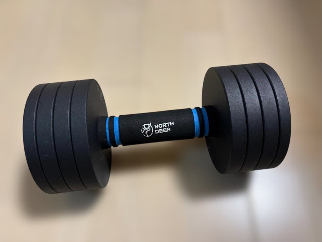 NORTHDEER 第二世代・可変式ダンベル ブラック バーベルバー付き