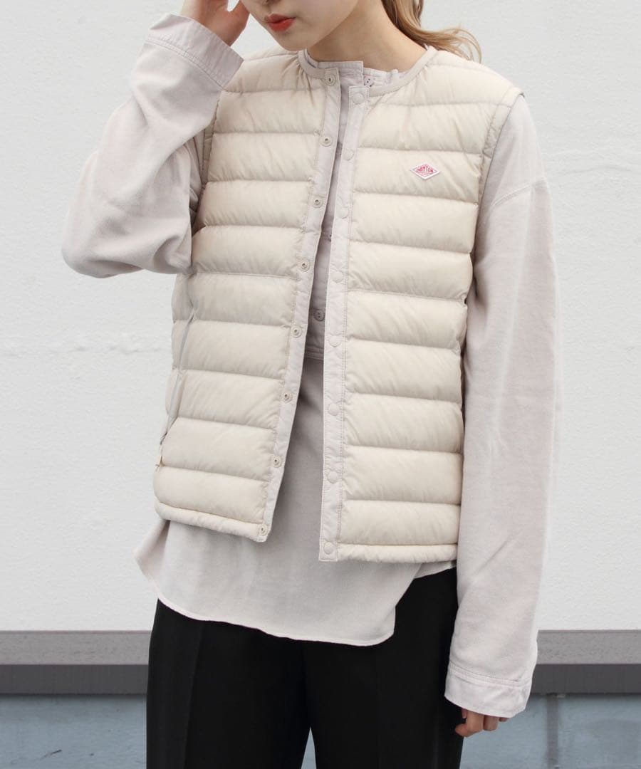 ダントン　インナーダウンクルーネックベスト