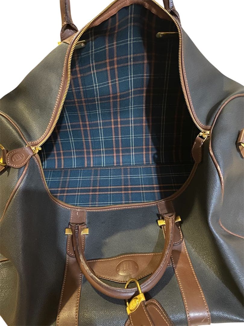 【良品】dunhill ダンヒル PVC×レザー ボストンバッグ トラベルバッグ