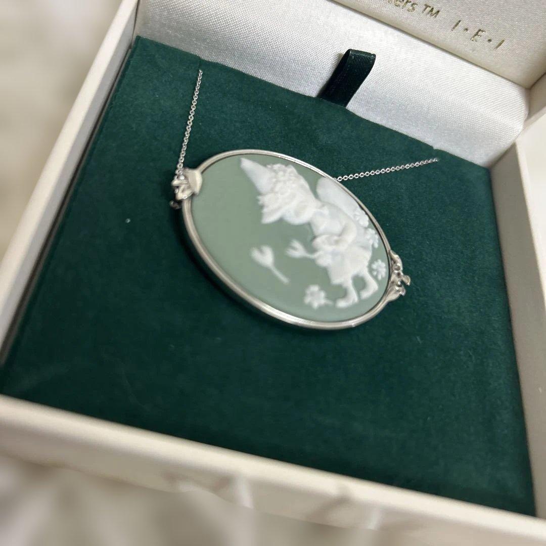 【未使用】スナフキン　磁気カメオペンダント　しあわせのムーミン谷　ダイヤモンド