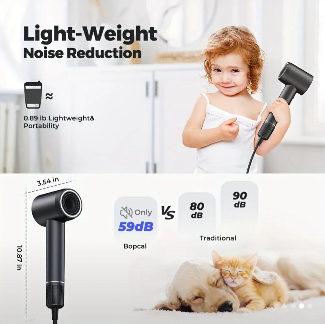 【未開封品/参考価格1万6千円超】Bopcalヘアドライヤー速乾マイナスイオン