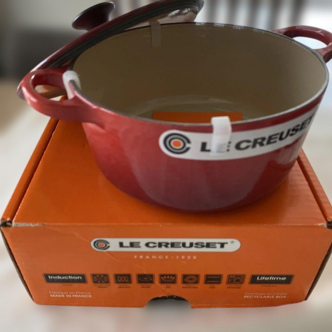 LE CREUSET チェリーレッド 両手鍋 18cm 最終価格