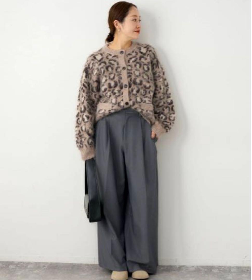 新品　完売品　ジャーナルスタンダード　シャギーニット　カーディガン　レオパード