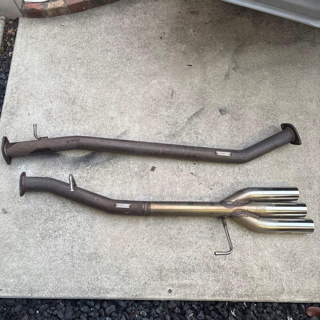 ER34.HR34ワンオフステンレス デュアルテールマフラー　4ドア用