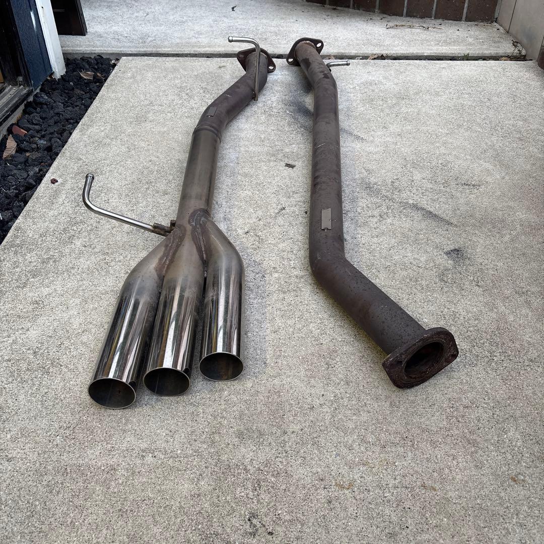 ER34.HR34ワンオフステンレス デュアルテールマフラー　4ドア用