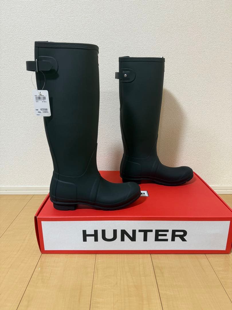 HUNTER ブラック 長靴 25cm UK6 新品・未使用